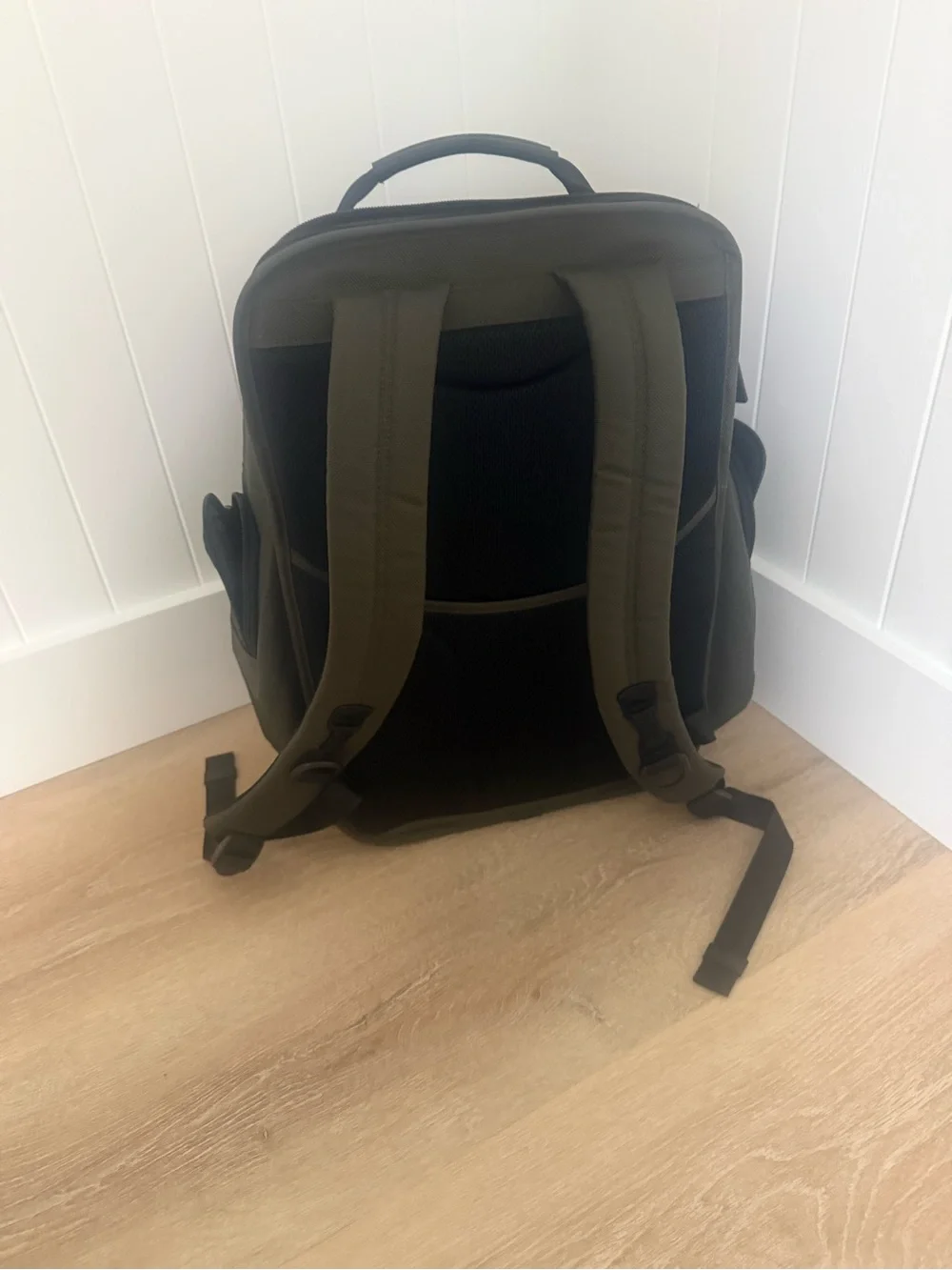 Tumi Olive Green Men's Backpack with Black Trim